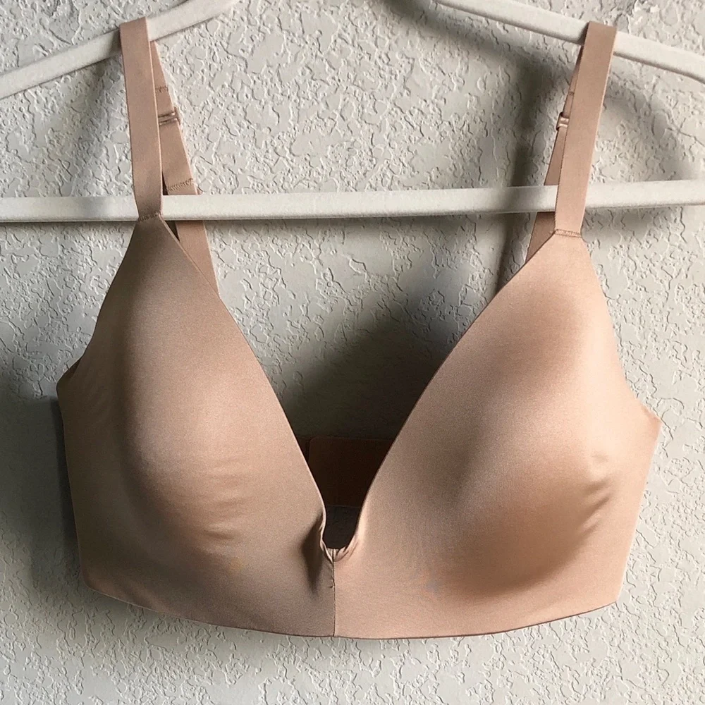 Skims Wireless Form T Shirt Bra Tan Molded Cup 34DD - Picture 1 of 12